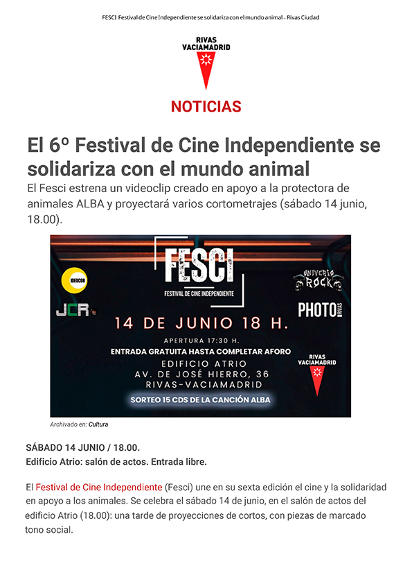Noticia Rivas Ciudad FESCI RIVAS pág1